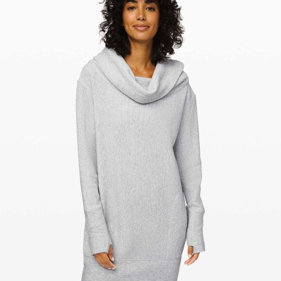 Lululemon Grey Along the Way Textured Sweater Dress Size XS - Picture 2 of 8